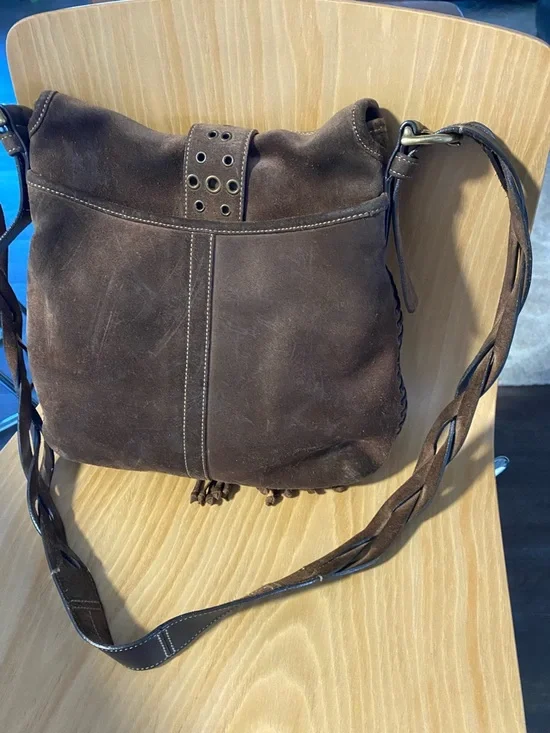 Vintage Coach Brown Suede Fringe Crossbody Bag - Women - Picture 5 of 6